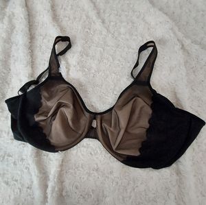 Maidenform Self Expressions Natural Beige & Black Lacey Bra 36DD Moody